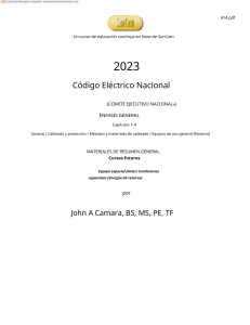 Resumen C&oacute;digo El&eacute;ctrico Nacional 2023 Cap&iacute;tulos 1-4