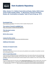 Autism and the Double Empathy Problem