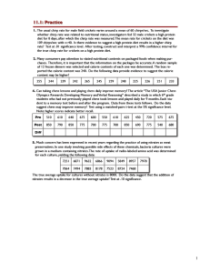 AP Statistics Notes: Comparing Two Means Practice