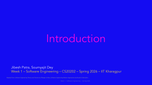 Software Engineering Lecture Notes - IIT Kharagpur