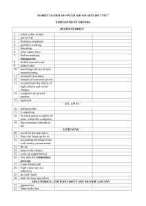 Market Leader Advanced 3ED Vocabulary Unit 5