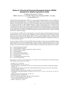 SFMS Standard for Mobile Payments in India