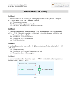 Transmission Line Theory Problems