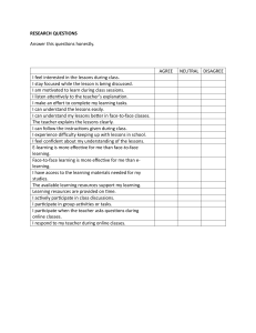 Student Learning Experience Survey