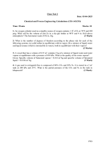 Chemical Engineering Class Test 2
