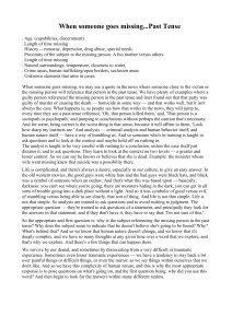 Missing Persons & Past Tense: Statement Analysis