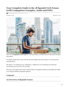 Complete Guide to the 18 Spanish Verb Tenses