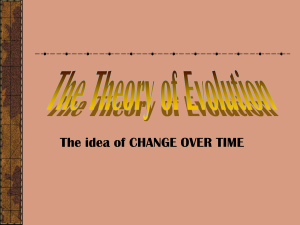 The Theory of Evolution: Change Over Time