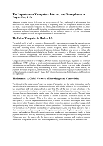 Computers, Internet, and Smartphones: Impact on Daily Life