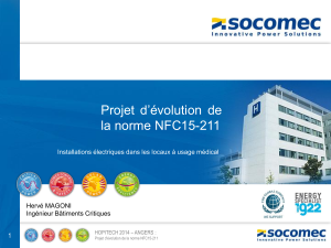 &Eacute;volution de la norme NFC15-211 pour installations &eacute;lectriques m&eacute;dicales