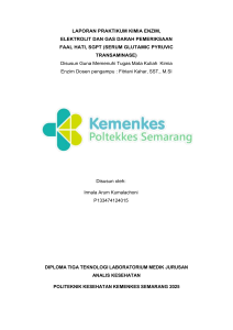 Laporan Praktikum SGPT: Pemeriksaan Enzim Hati