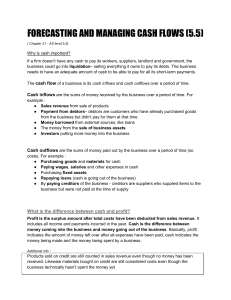 Forecasting and Managing Cash Flows