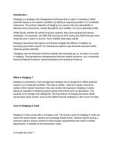 Hedging in Investing: A Risk Management Strategy