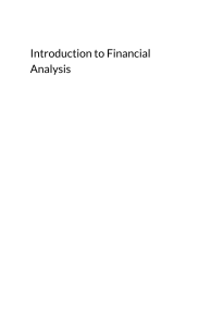 Introduction to Financial Analysis Textbook