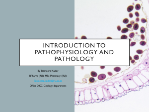 Introduction to Pathophysiology and Pathology Syllabus