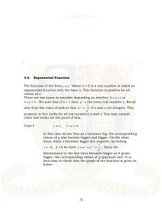 Exponential Functions: Definition, Cases, and Graphs (Math Textbook)
