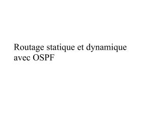 Routage statique et dynamique avec OSPF