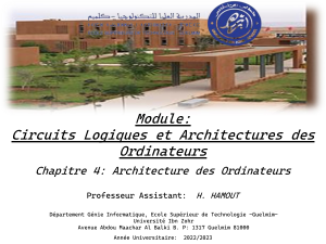 Module d'Architecture des Ordinateurs - UAL, Unit&eacute; de Commande, M&eacute;moire