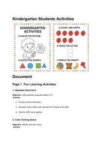 Kindergarten Activities: Fun Learning & Creative Exercises