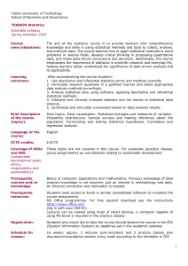 TES0020 Statistics Syllabus, Spring 2025