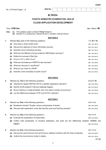 CS261 Cloud Application Development Exam Paper