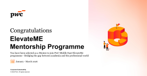 PwC ElevateME Mentorship Programme Welcome Letter