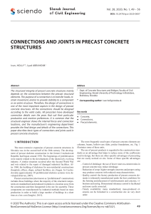 Connections and Joints in Precast Concrete Structures