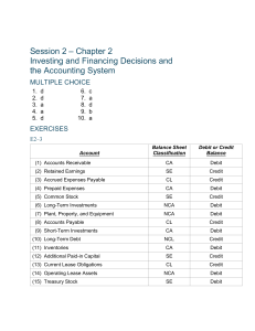 Accounting Workbook: Investing & Financing Decisions