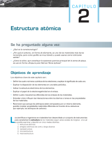 Cap&iacute;tulo 2: Estructura At&oacute;mica - Objetivos y Conceptos