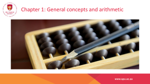 Chapter 1: General Concepts and Arithmetic - Programming Basics
