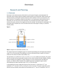 Electrolysis Experiment: Current & Anode Mass Loss