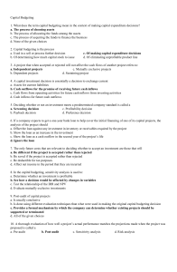 Capital Budgeting Exam Questions
