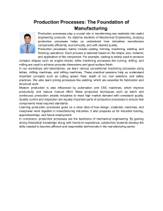 Production Processes: Foundation of Manufacturing