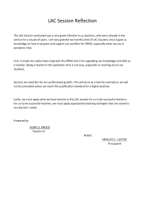 Teacher Reflection on LAC Session for RPMS