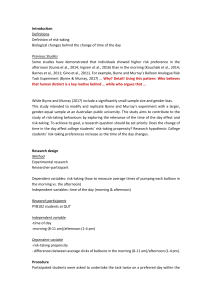 Time of Day and Risk-Taking: A College Student Study