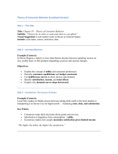 Theory of Consumer Behavior Presentation