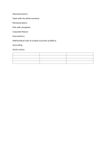 Economics Definitions: Macroeconomics, Microeconomics, Econometrics