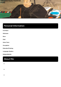 Tokugawa Ieyasu Facebook Profile Template