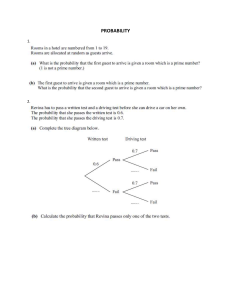 Probability Math Worksheet