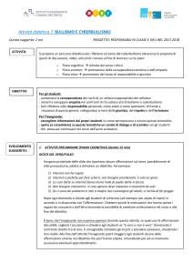 Piano di lezione: Bullismo e Cyberbullismo