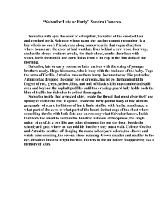 Salvador Late or Early by Sandra Cisneros