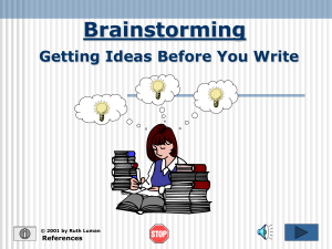 Brainstorming: Getting Ideas Before You Write