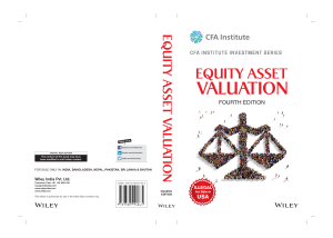 Equity Asset Valuation CFA Textbook