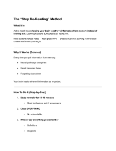 The 'Stop Re-Reading' Method: Active Recall Study Guide
