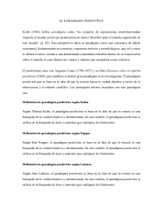 El Paradigma Positivista: Definiciones y Or&iacute;genes