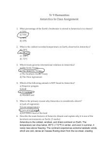 Yr 9 Humanities Antarctica Assignment