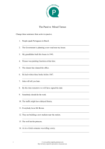 Passive Voice: Mixed Tenses Worksheet