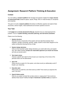 Research Platform Thinking & Execution Assignment