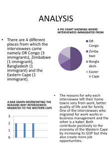 Immigration to Western Cape: Research Report