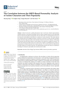 MBTI Personality and Anime Character Popularity